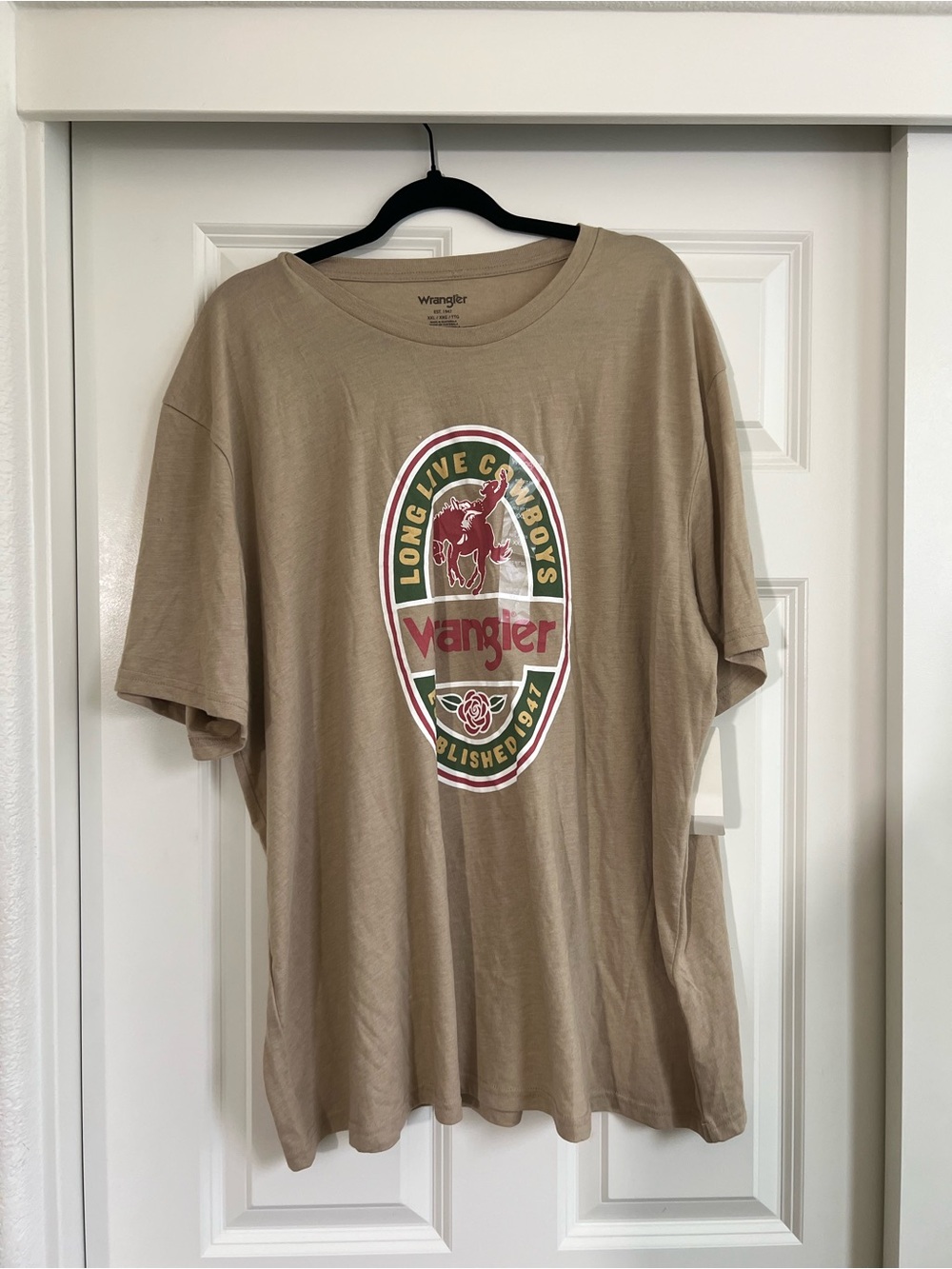 Wrangler Tan Graphic Logo T-Shirt